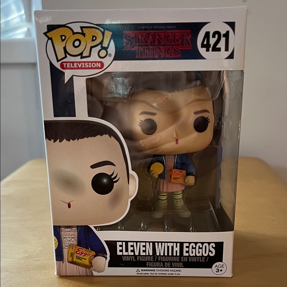 Funko Pop Eleven with Eggos Figure - Blue and Brown